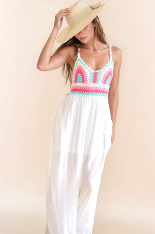 Crochet Bodice Jumpsuit