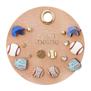 Baseball Stud Earrings Multipack Assorted Set