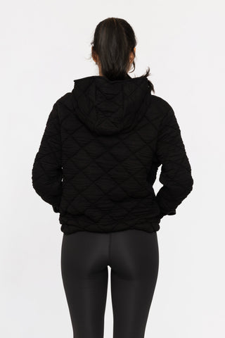 Quilted Fleece Hoodie