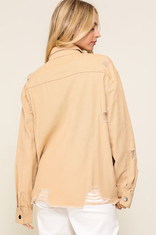 Cool It Tiger Denim Shacket