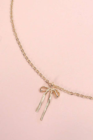 AUTHENTIC LONG BOW RIBBON NECKLACE
