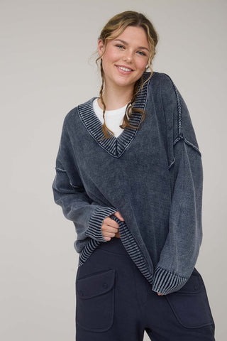 Oversized Navy Sweater