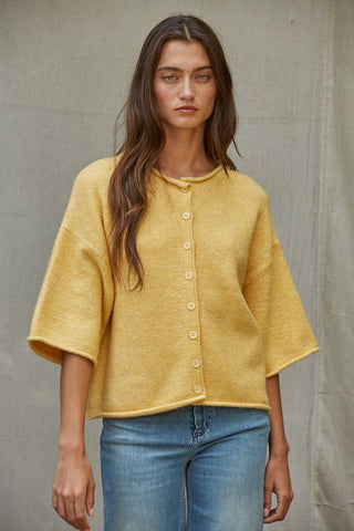 Butter Cup Button Up Sweater
