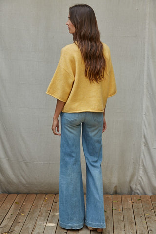 Butter Cup Button Up Sweater