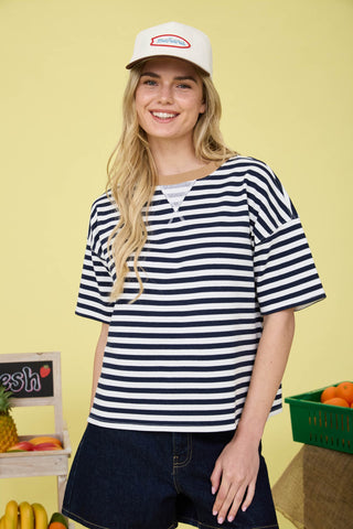 Boardwalk Breeze Striped Tee