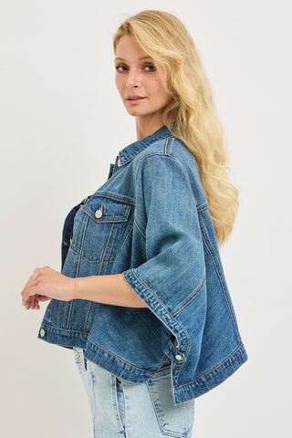 The City Chic Denim Cape Jacket