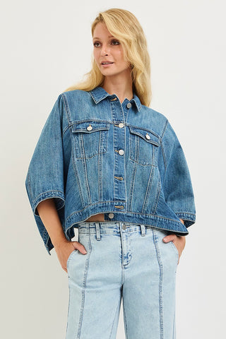 The City Chic Denim Cape Jacket