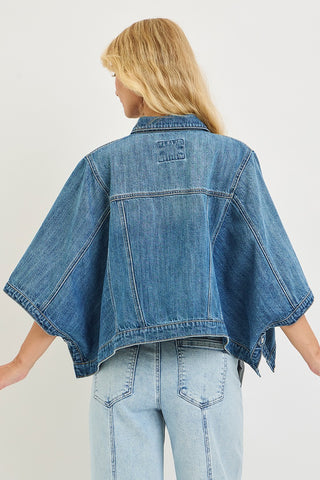 The City Chic Denim Cape Jacket