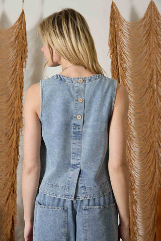 Easy Does It Denim Tank