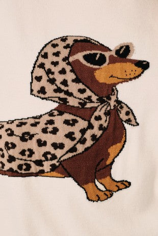 Dachshund Days Graphic Sweater Top