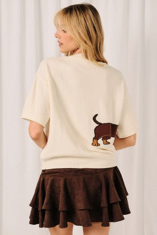 Dachshund Days Graphic Sweater Top