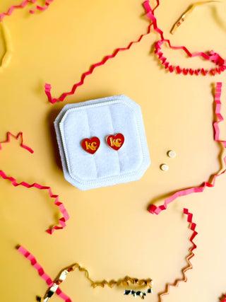 Kansas City Heart Stud Earrings
