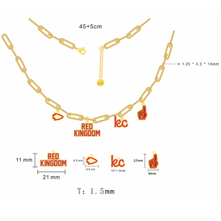Kansas City Charm Necklace - Red Kingdom