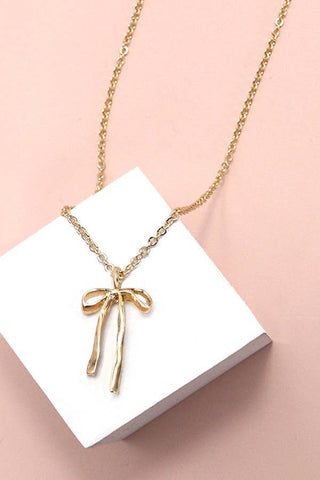 AUTHENTIC LONG BOW RIBBON NECKLACE