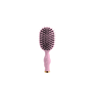 Mini Boar Bristle Hair Brush in Bubblegum Pink