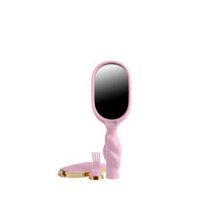 Mini Boar Bristle Hair Brush in Bubblegum Pink