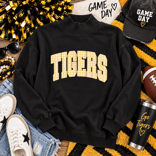 Gingham Tigers Mockneck