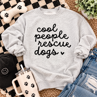 Cool People Rescue Dogs Crewneck