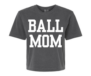 Ball Mom Cropped Comfort Colors Tee
