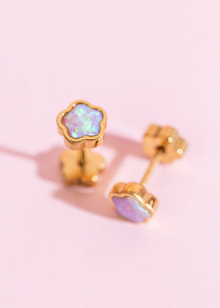 Flower Opals Studs