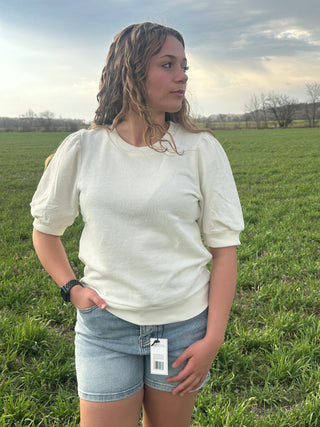 Sweet & Simple Puff Sleeve Top