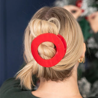 Red Circle Flat Clip Large