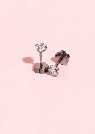 Silver Diamond Stud
