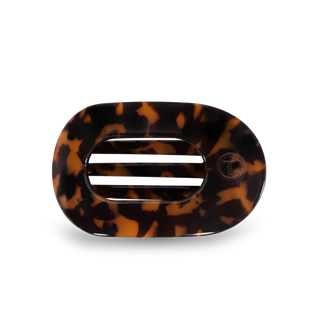 Tortoise Medium Flat Round Hair Clip