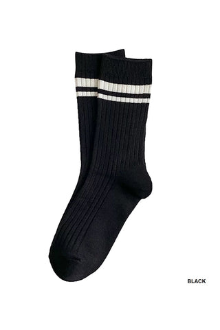 STRIPED CREW SOCKS