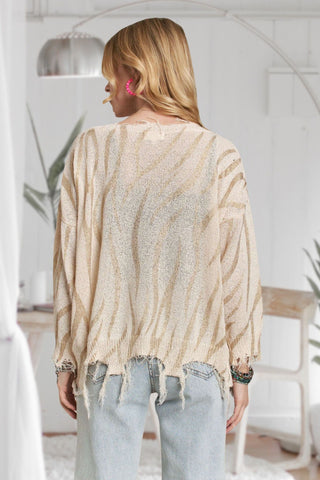 Metallic Stripe Sweater
