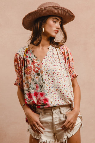 Mixed Floral Top