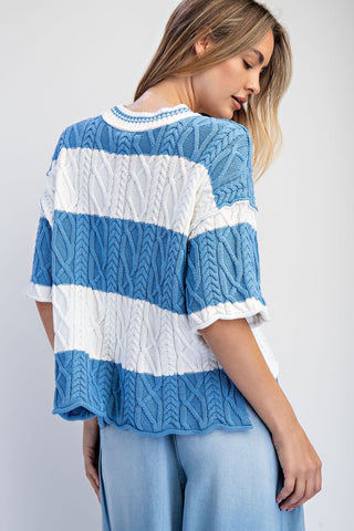 Blue Horizon Knit Sweater
