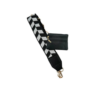 Cell Phone Crossbody Black White