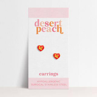 Kansas City Heart Stud Earrings