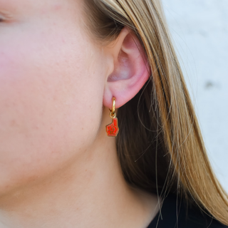 Kansas City Red & Gold Foam Finger Earrings